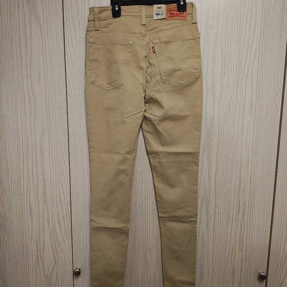 Levis 721 High Rise Skinny Jeans Khaki Stretchy Denim Womens 29x32 - Picture 3 of 4